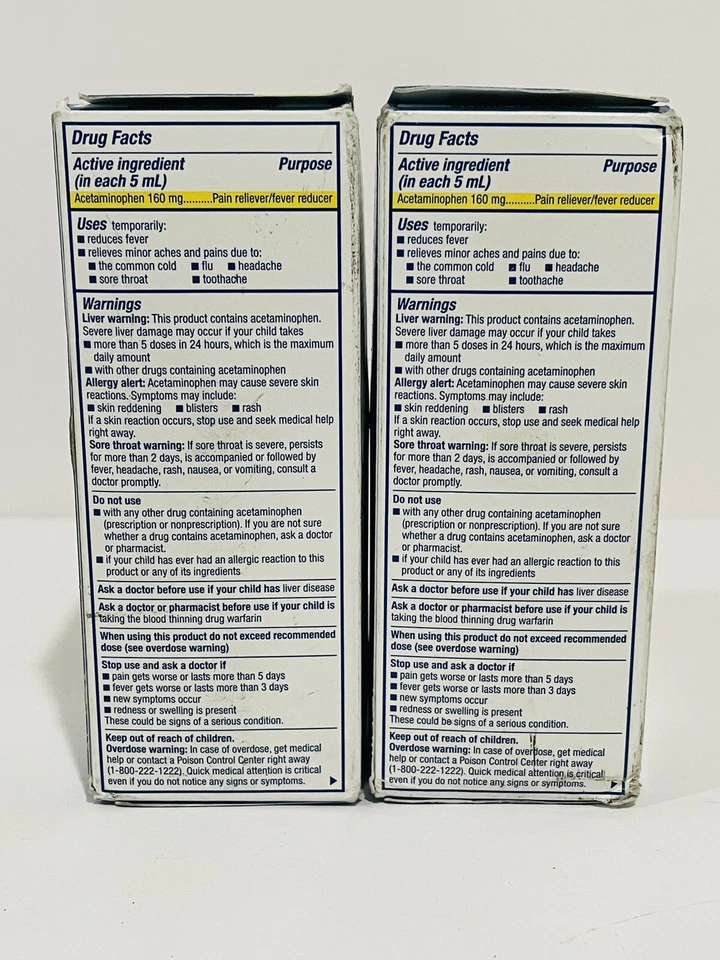 2 X Childrens Pain and Fever Suspension 4 oz By Sunmark - Exp 09/25 - Image 3 of 4