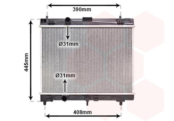 Van Wezel WasserküHler MotorküHler GelöTet FüR Toyota Yaris _P9_ 1.0 Vvt-I-image