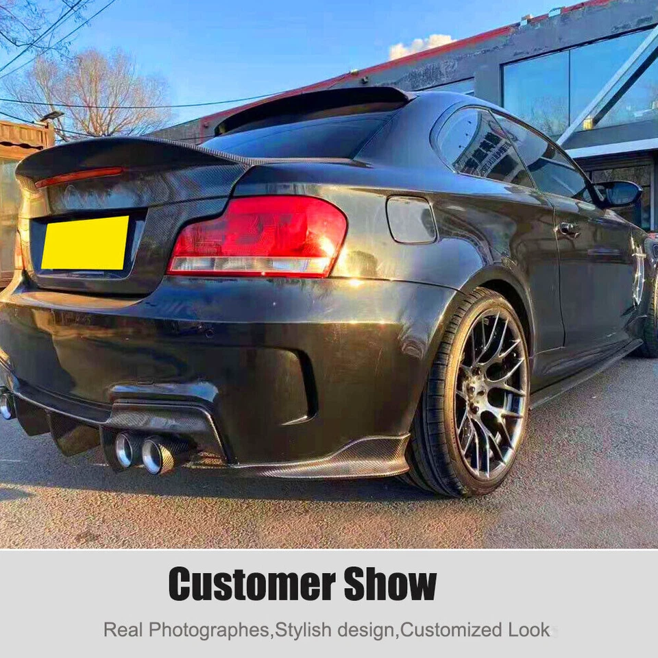 Cubierta de tapa de maletero trasero de carbono real para BMW Serie 1 E82 128i 135i M 2008-2013 Foto 4 de 4