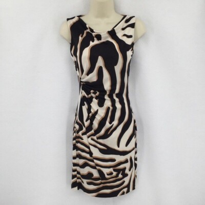 DVF Diane von Furstenberg Glasmary Zebra Shadow tan stripe silk dress new 2