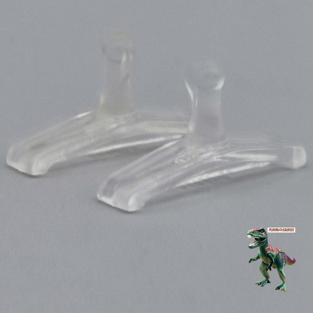 Supports Transparents Playmobil Pour Vélo (x2) - Pied De Chèvre / Attache Vélo