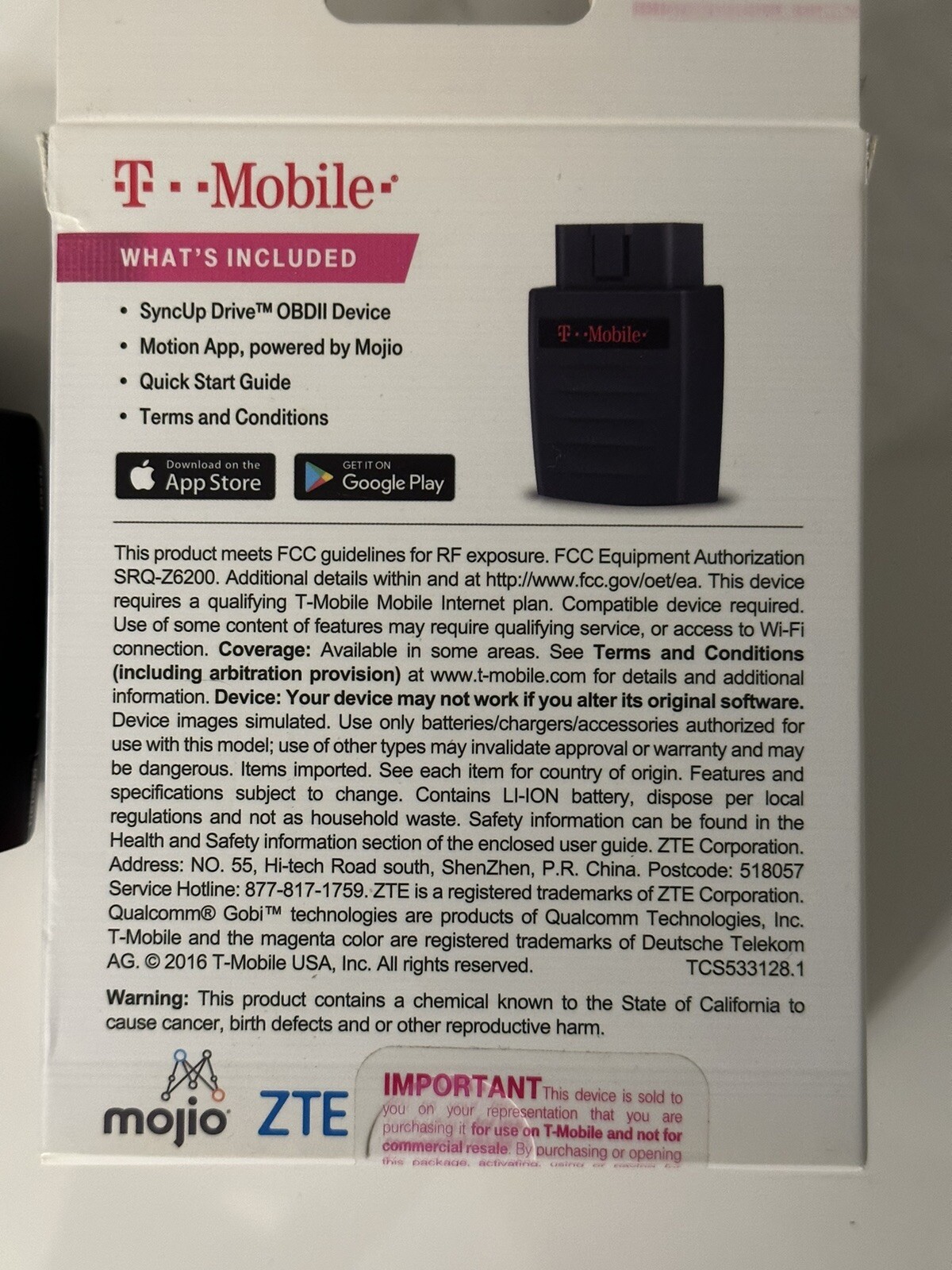 12V Car Plug Adapter For T-Mobile SyncUp Drive - OBD II Alternative For Older Vehicles & RVs