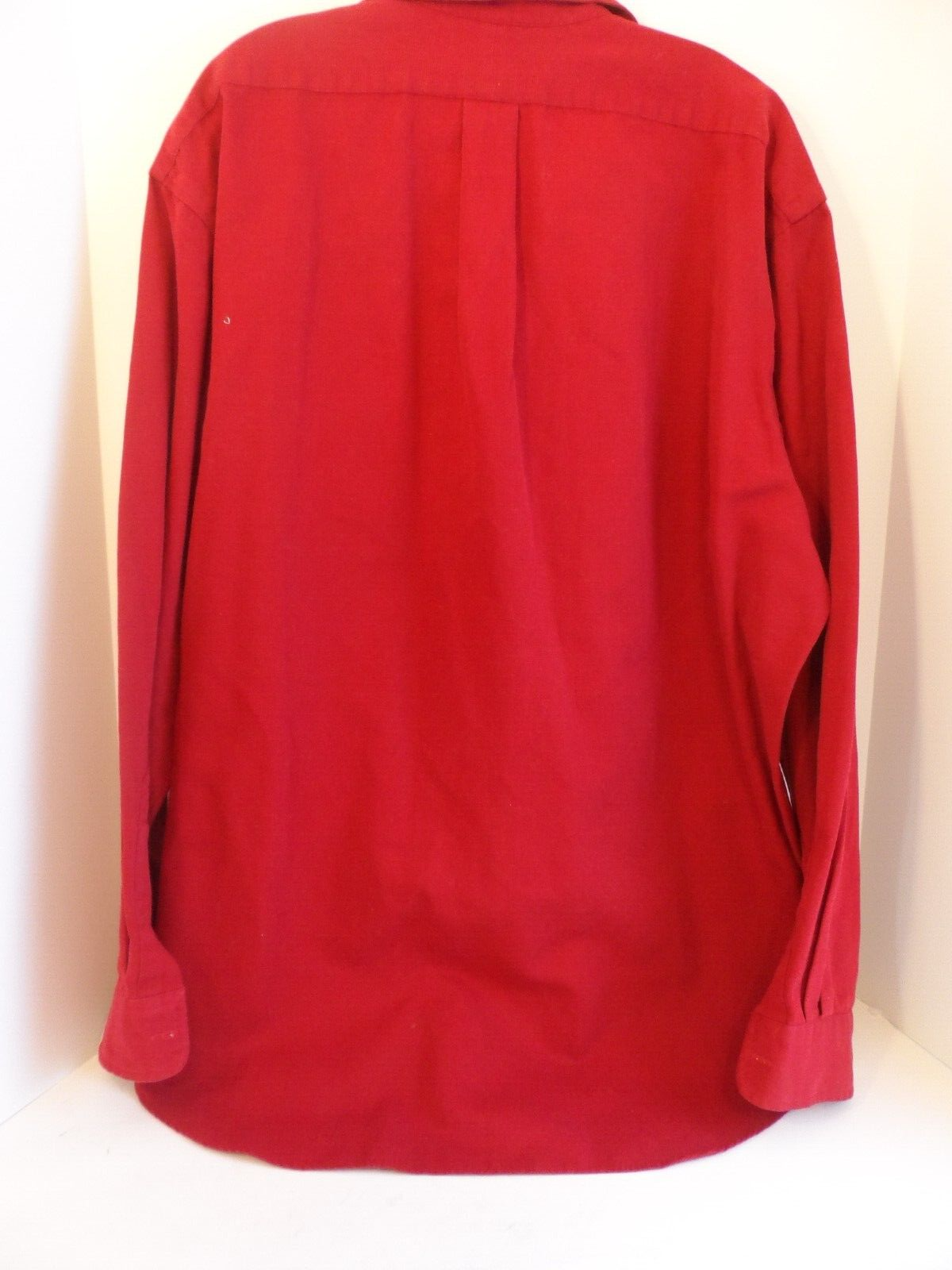 Ralph Lauren Blake Camicia Uomo Rosso Scuro Pony Cotone Pesante Manica Lunga Large