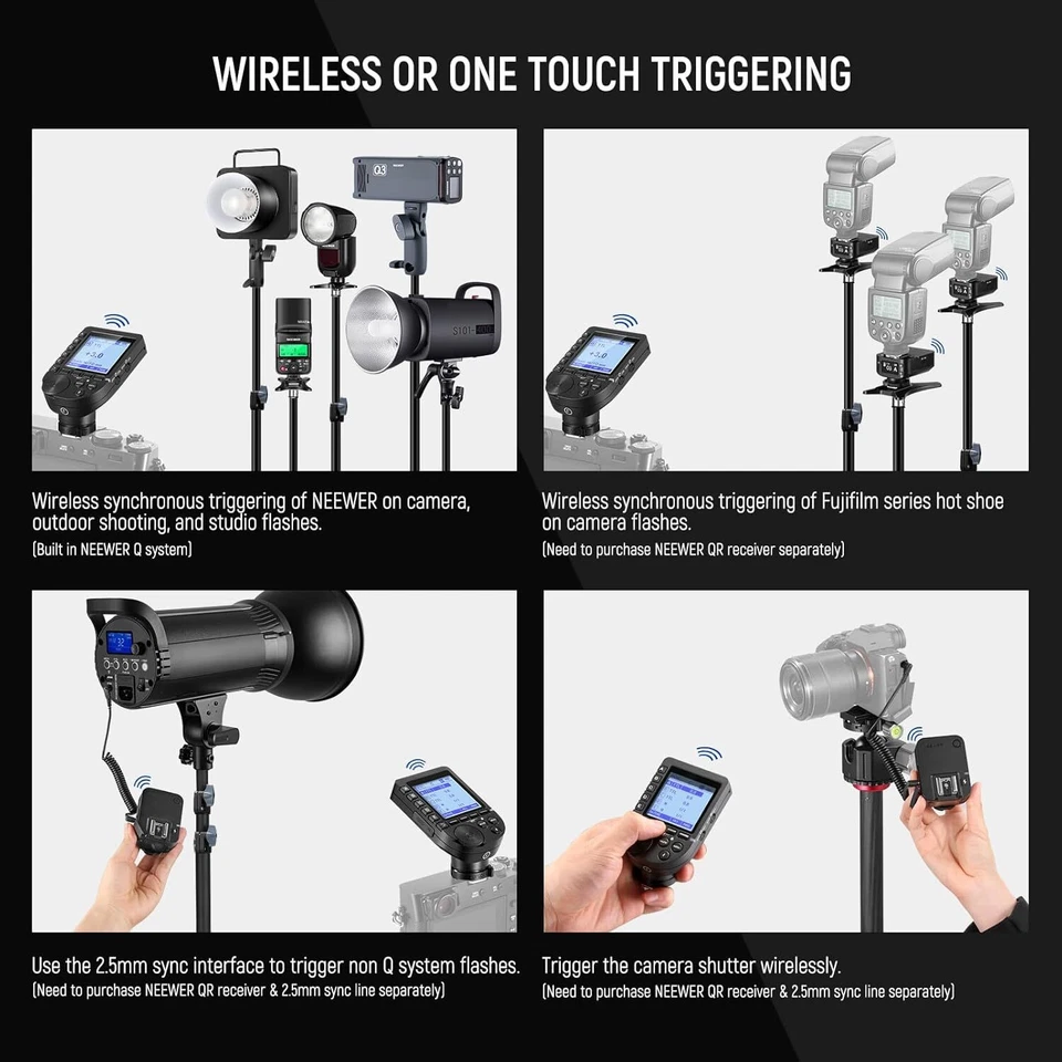 NEEWER QPRO-F QPROF TTL HSS Wireless Flash Trigger Transmitter Fujifilm Cameras - Image 3 of 4