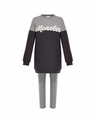 NWT Moncler Two-Tone Logo Sweater Leggings Set - Size 5