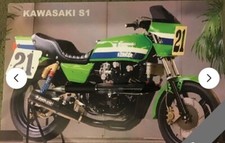 KAWASAKI S1 1OOO 1980's AMA Japanese Eddie Lawson #21 superbike brochure (RARE )