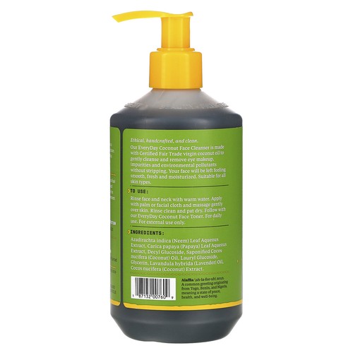 Alaffia Everyday Coconut Face Wash for All Skin Types 12 Fl.oz for sale