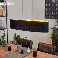 Pendel Lampe Hänge Leuchte Stoff schwarz/gold Ess Wohn Schlaf Zimmer Beleuchtung