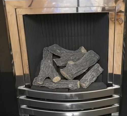 Replacement Gas Logs Living Flame Coal Fire Ceramic HD Faux Log Cast Coal Sets - Picture 44 of 91