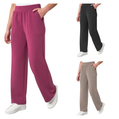 Mondetta Ladies' Open Wide Leg Pant Women Plus size side Patch Pocket