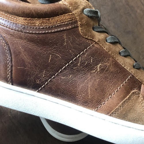 Men Ankle Boot by Four Brothers Lace Up Sneaker Casual Leather Shoes Size 10.5 - Picture 9 of 10