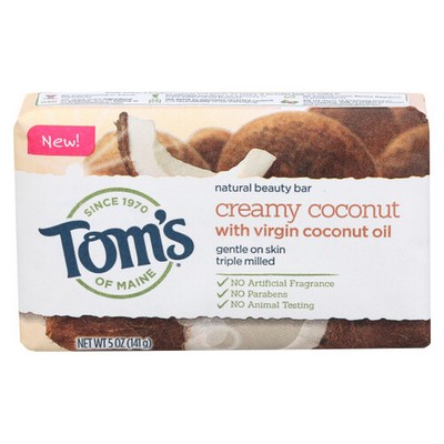 Natural Beauty Bar Soap Creamy Coconut 5 Oz By Tom's Of Maine