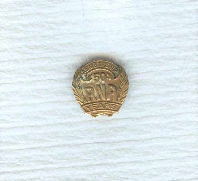 50 Year Member RNA Pin, Royal Neighbors America, Registered Nurse Assoc? ///////