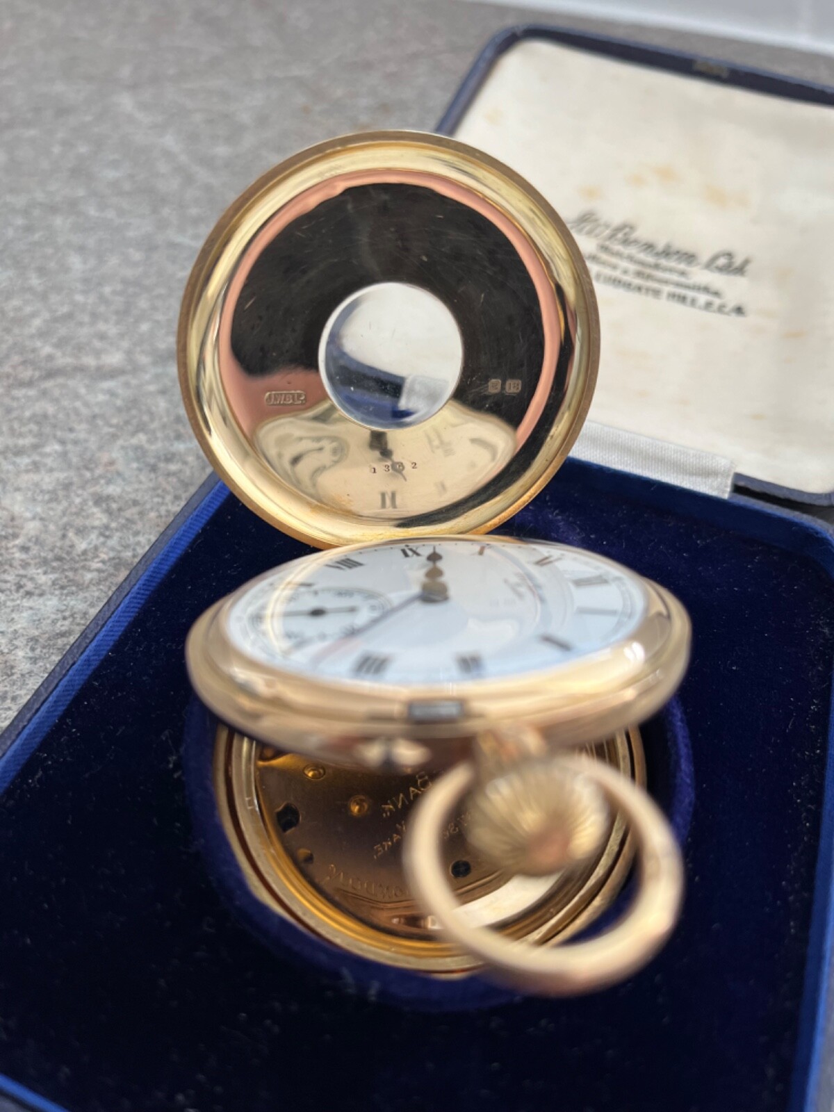 JW Benson Gold Half Hunter pocket watch eBay