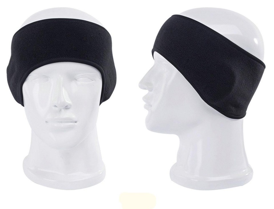 2 PACK Ear Warmers Fleece Headband Full Cover Stretch Ear Muffs Sports ...