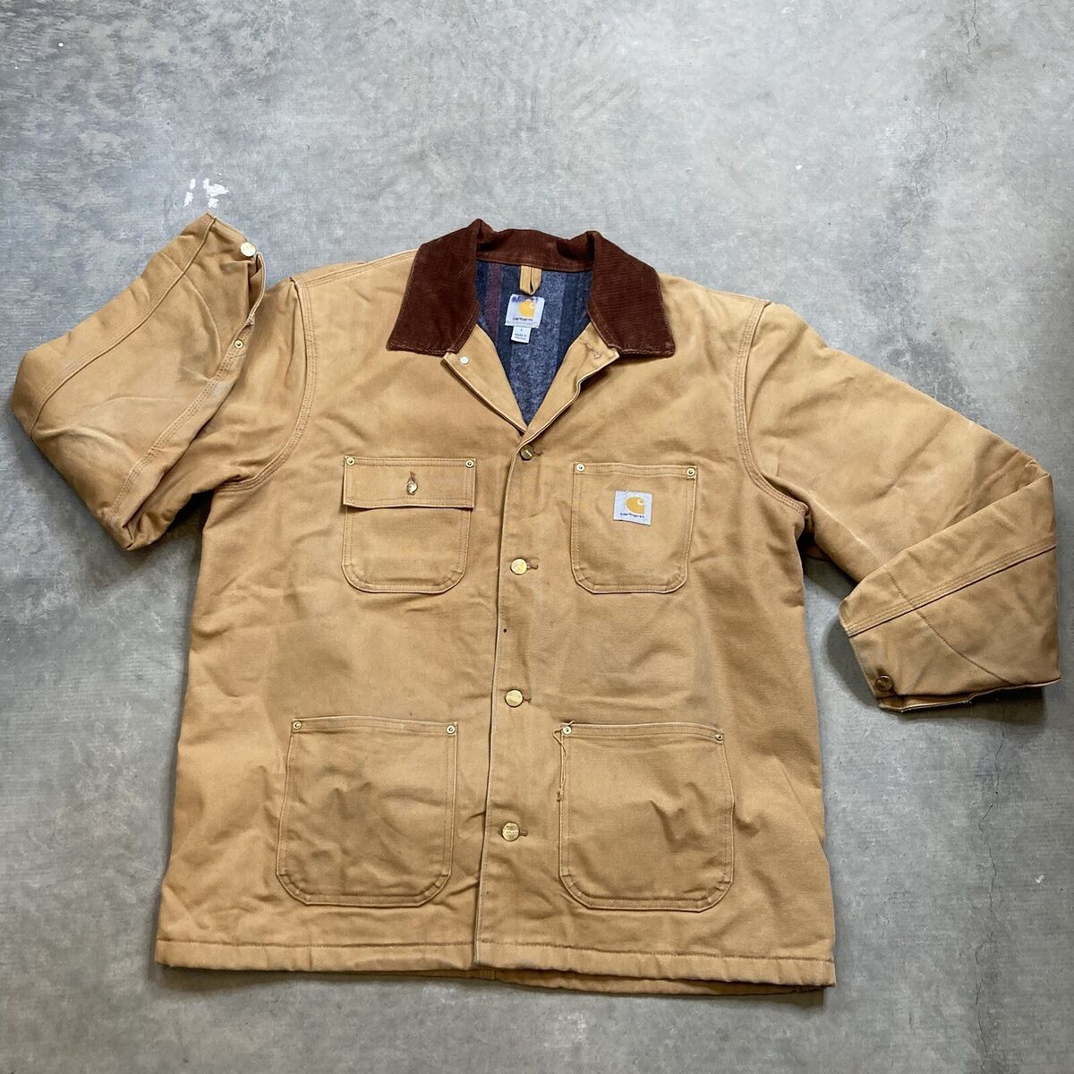 Carhartt Jacket L 00s Y2k Blanket Lined Western Denim Duck Carhartt Jacket L 00s Y2k Blanket Lined Western Denim Duck