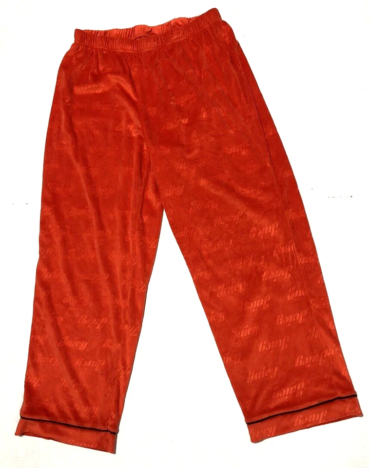Juicy Couture 裤子女式大号丝绒天鹅绒 Y2K 标志休闲舒适弹力 — 第 2/4 张图片