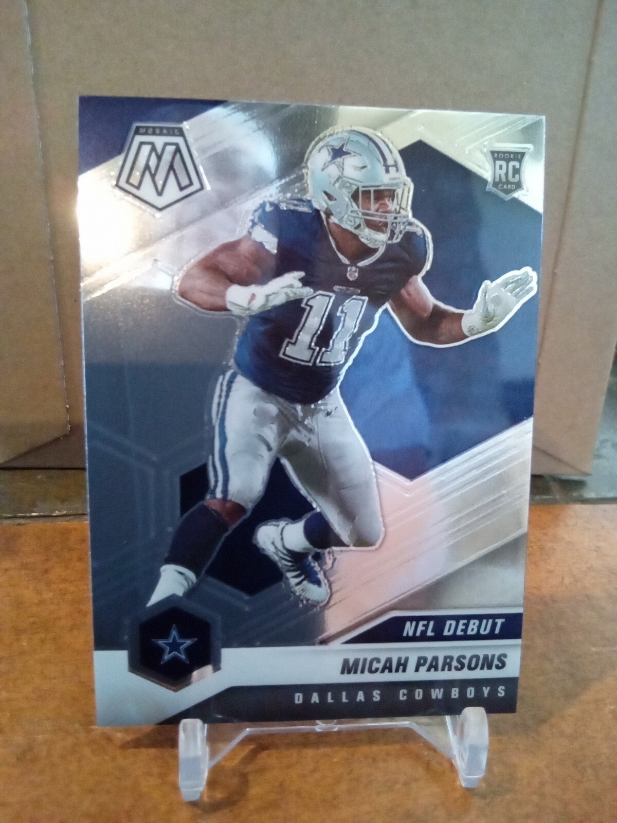 2021 Panini Mosaic Micah Parsons Silver Rookie #257 (NFL Debut) RC Cowboys