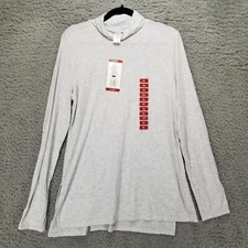 Vina Shirt Womens XL Gray Active Life Long Sleeve Pullover Sweatshirt NWT