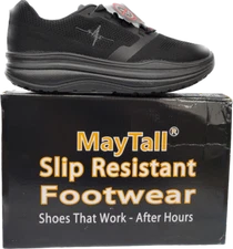 Men Work Shoes Restaurant Slip Resistant Black Soft Comfort Casual MayTall 7202