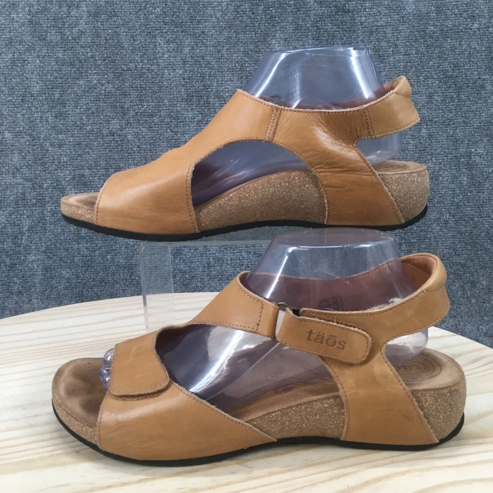 Taos Sandals Womens 11.5 Rita Slingback Brown Open Toe Comfort Casual Low Top - Image 2 of 4