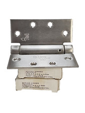 2 Count Tell 4.5" x 4.5", Stainless Steel Finish, 32D Spring Hinge New NIB