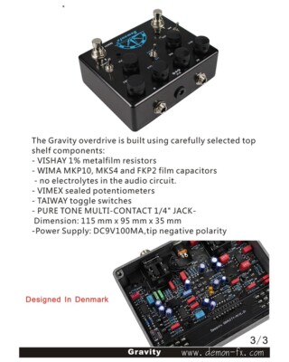 New Demonfx Gravity guitar effects pedal Overdrive TS10 And K-C in
