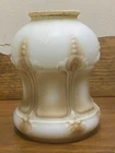 Antique Patterned Milk Glass Brown Highlights Hubbell Floor Lamp Shade Only