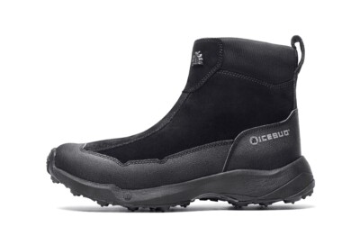 New ICEBUG Metro2 BUGrip Snow Boots Black Men Sz 8.5 Warm Traction Studs Comfort