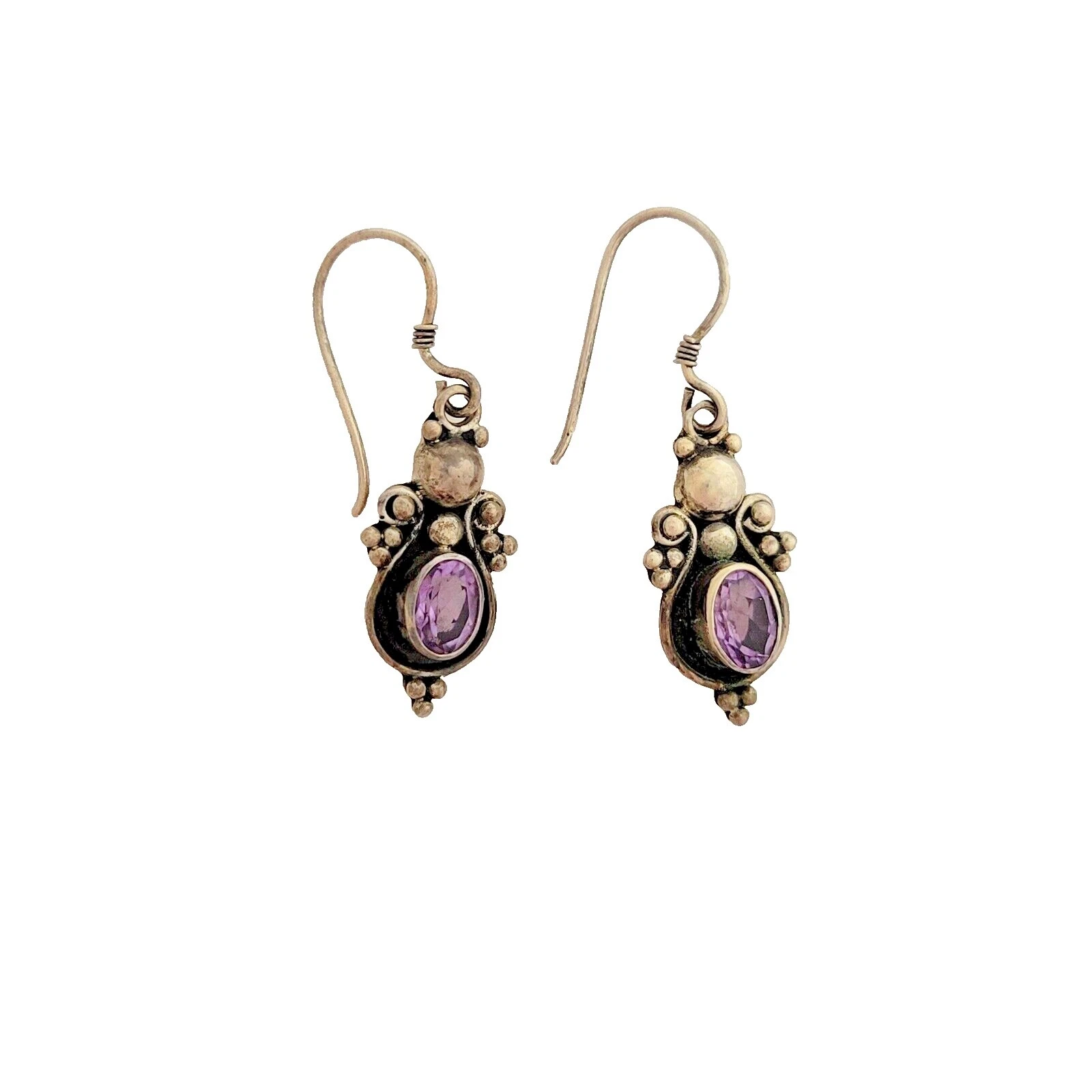 Аметистовые ожерелья и кулоны ручной работы из бусин