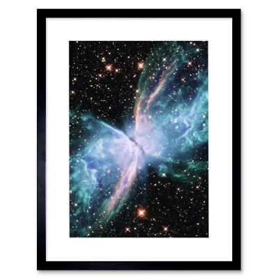 Hubble Space Telescope Image NGC 6302 The Butterfly Nebula Framed Art 12X16
