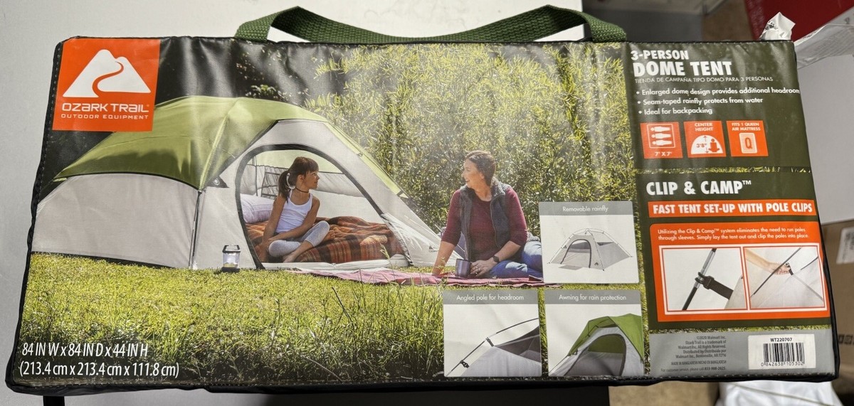 Camping Tent Person Unisex Dome Tent Clip Camp Tent Ozark Trail 