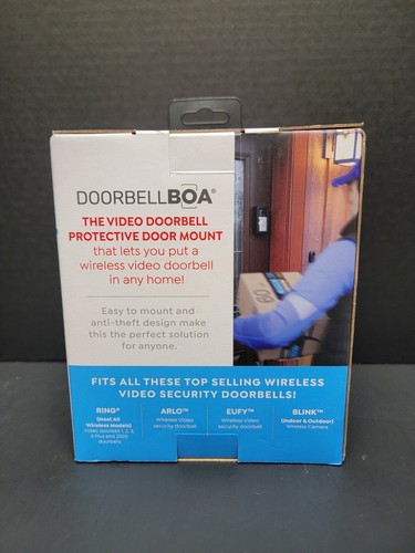 NEW! Doorbell Boa Protective Video Doorbell Mount (Black) for Ring, Arlo, Blink - Picture 3 of 4
