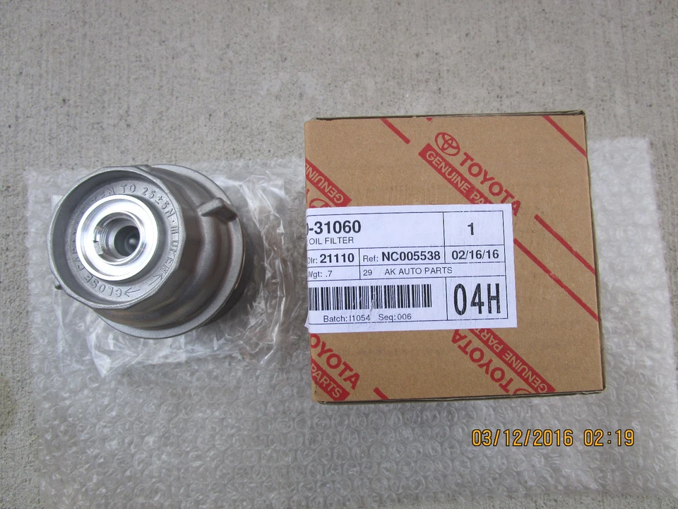 06 - 12 TOYOTA RAV4 LIMITED SPORT 3.5L 6Cyl OIL FILTER CAP ASSY BRAND NEW - Image 3 of 4
