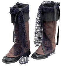 Pirate Boot Tops Brown Distress Adults Pirates Fancy Dress Accessory