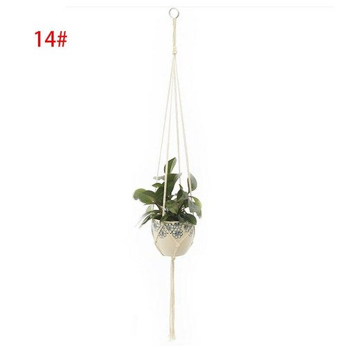 Macrame Rope Plant Hanger Basket Flower Pot Hanging Holder Garden Decor - Picture 12 of 15