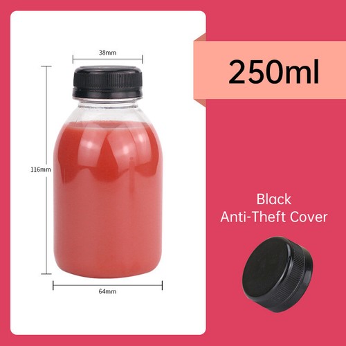 20pcs 250ml Reusable Plastic Juice Bottles 38mm Caliber Clear Beverage Container - Picture 11 of 16