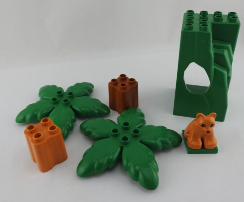 Lego Duplo Mixed Replacement Lot 2 Palm Trees Green Rock Wall Lion Cub Animal