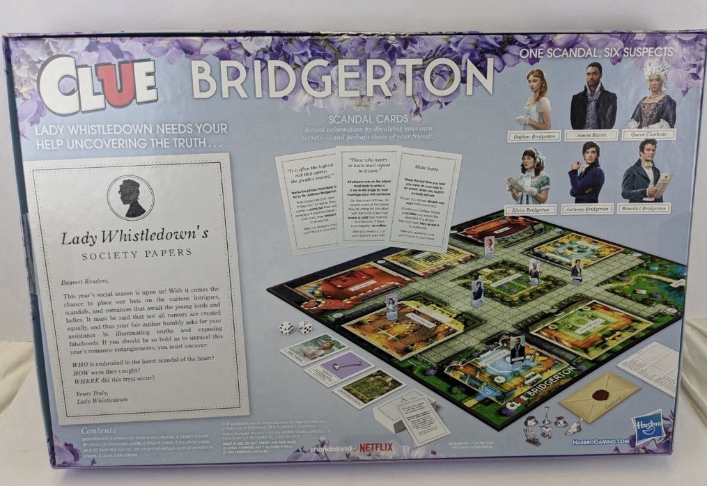 Clue Mystery Board Game Bridgerton Edition Ages 17 and Up, 3-6 Players