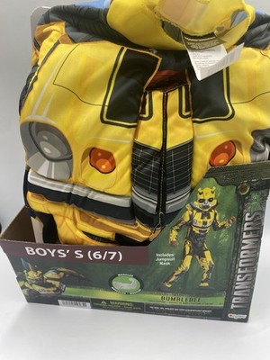 Transformers Bumblebee Costume Child Size Small 6 Suit & Mask NWT Disguise