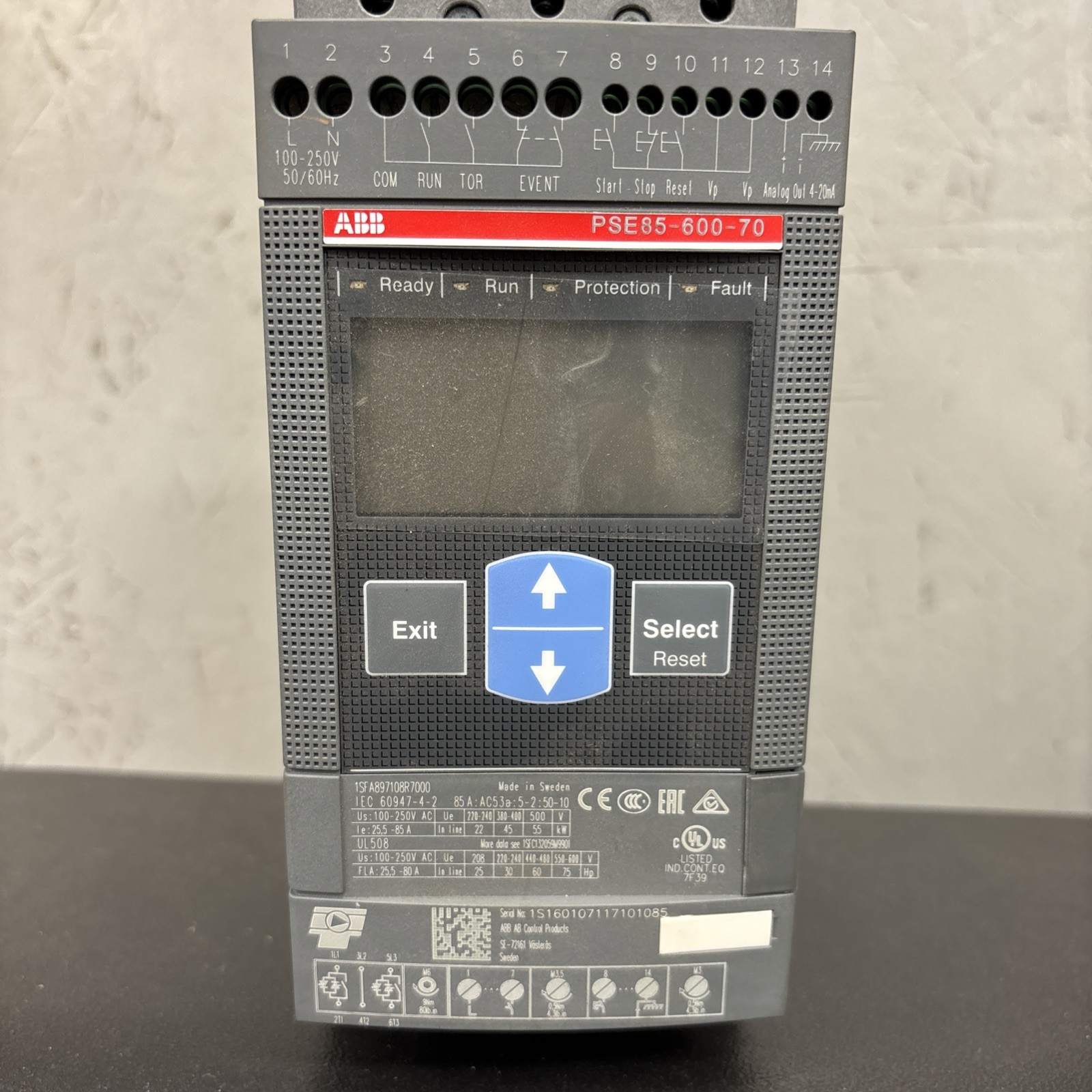 ABB PSE85-600-70 Soft Starter, tested good