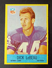 1967 Philadelphia Football #66 DICK LeBEAU Detroit Lions NM or better