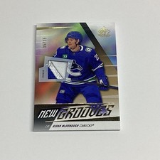 Aidan McDonough Canucks 2023-24 SP Game Used New Grooves Patch Auto 15/15 NG-20