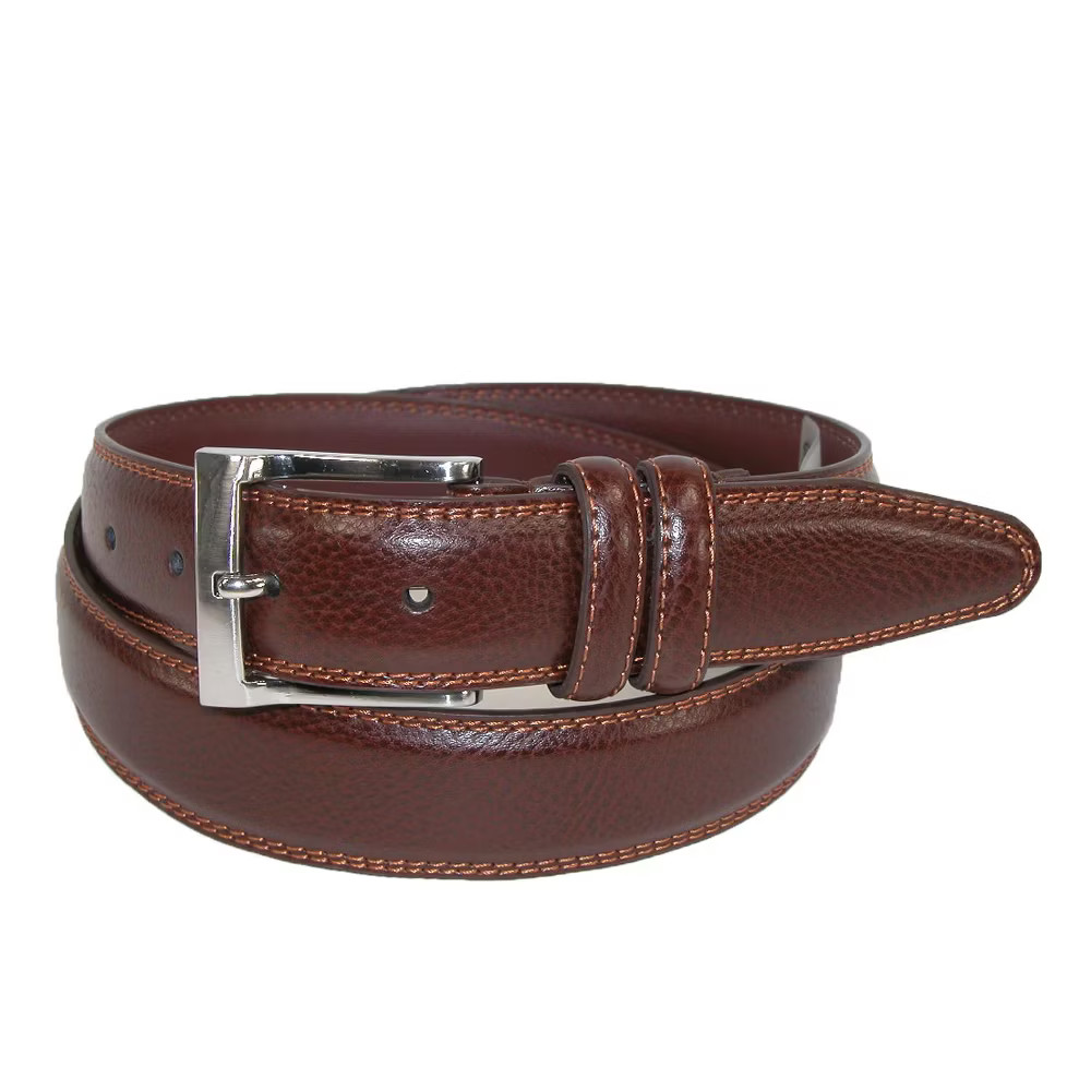 Aquarius Mens Big - Tall Pebble Grain with Feather Edge Dress Belt 4490₽