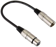 Audio2000'S ADC203MX2 1 ft XLF Female to XLR Male Microphone Cable 2-Pack 
