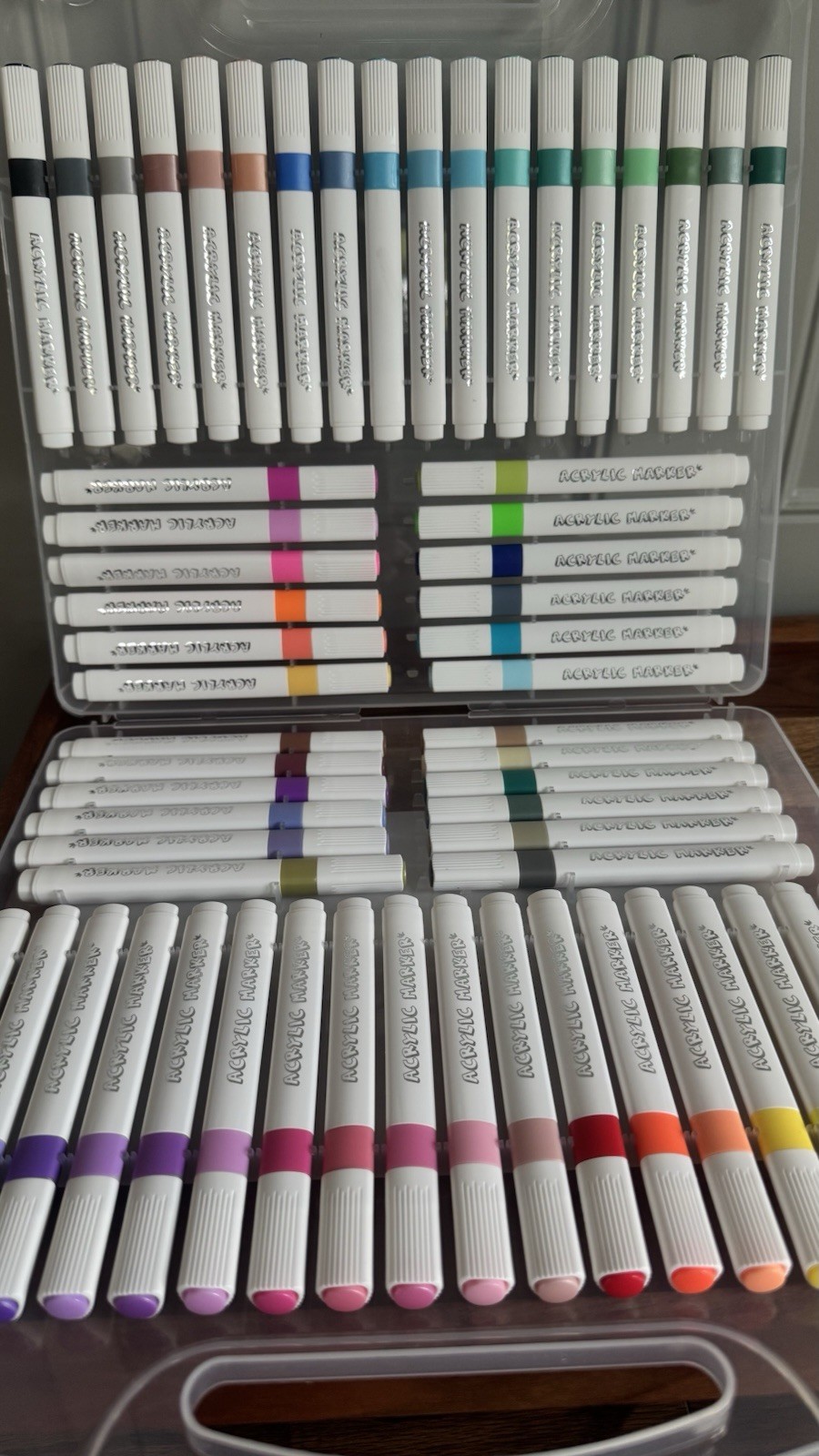 Acrylic Marker Set 60 Colors | Multi-Surface Paint Pens | Brand New with Case