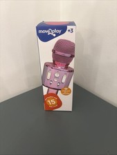 Move2Play Star Karaoke Microphone Bluetooth  15 Pre-Loaded Kids Songs, New 