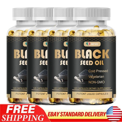 #ad Black Seed Oil 1000mg 100% Pure Organic COLD PRESSED Cumin Nigella Sativa US $40.56