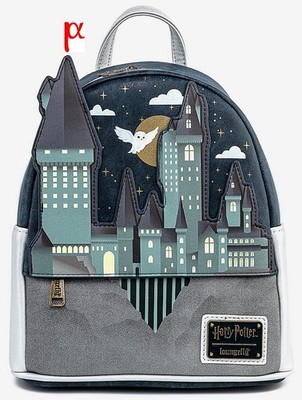 Harry Potter Loungefly Hogwarts and Hedwig Mini Backpack Amazon.com | Loungefly x Hedwig the Owl Mini Backpack (One  main image 3