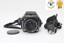 Late Near Mint w/ Grip ZENZA BRONICA S2 Black Nikkor P 75mm F2.8 Lens JAPAN